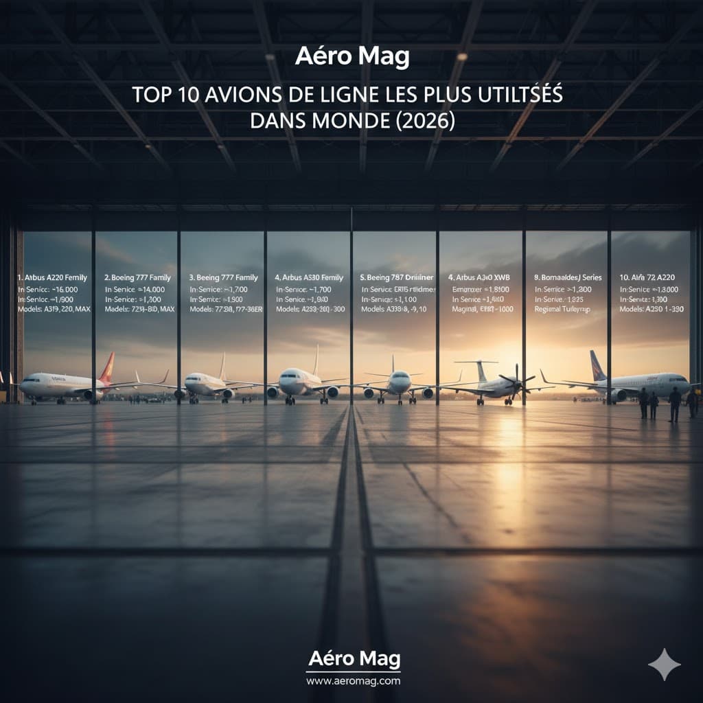 Les 10 avions de ligne les plus utilisés dans le monde